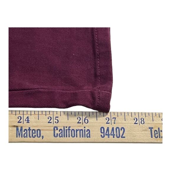 Gloria Vanderbilt Women's High Rise Straight Leg Ankle Jeans Burgundy Size 14 - Picture 3 of 8